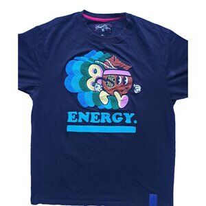 Frost Original Men's ENERGY Graphic T-Shirt Applique, Embroidery Black Size XL